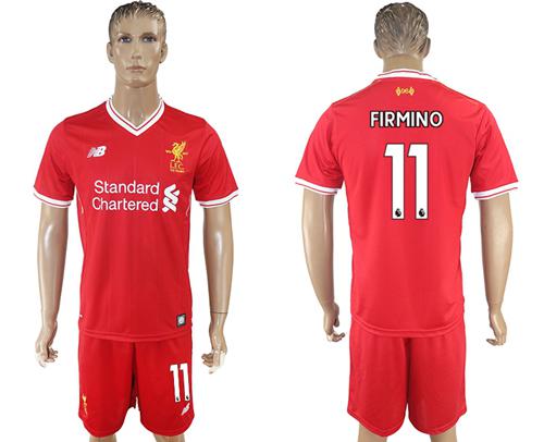 Liverpool #11 Firmino Red Home Soccer Club Jersey